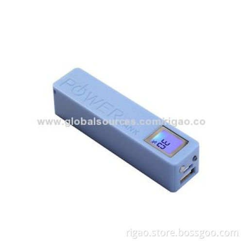 LED screen 2,600mAh power bank with chain ring